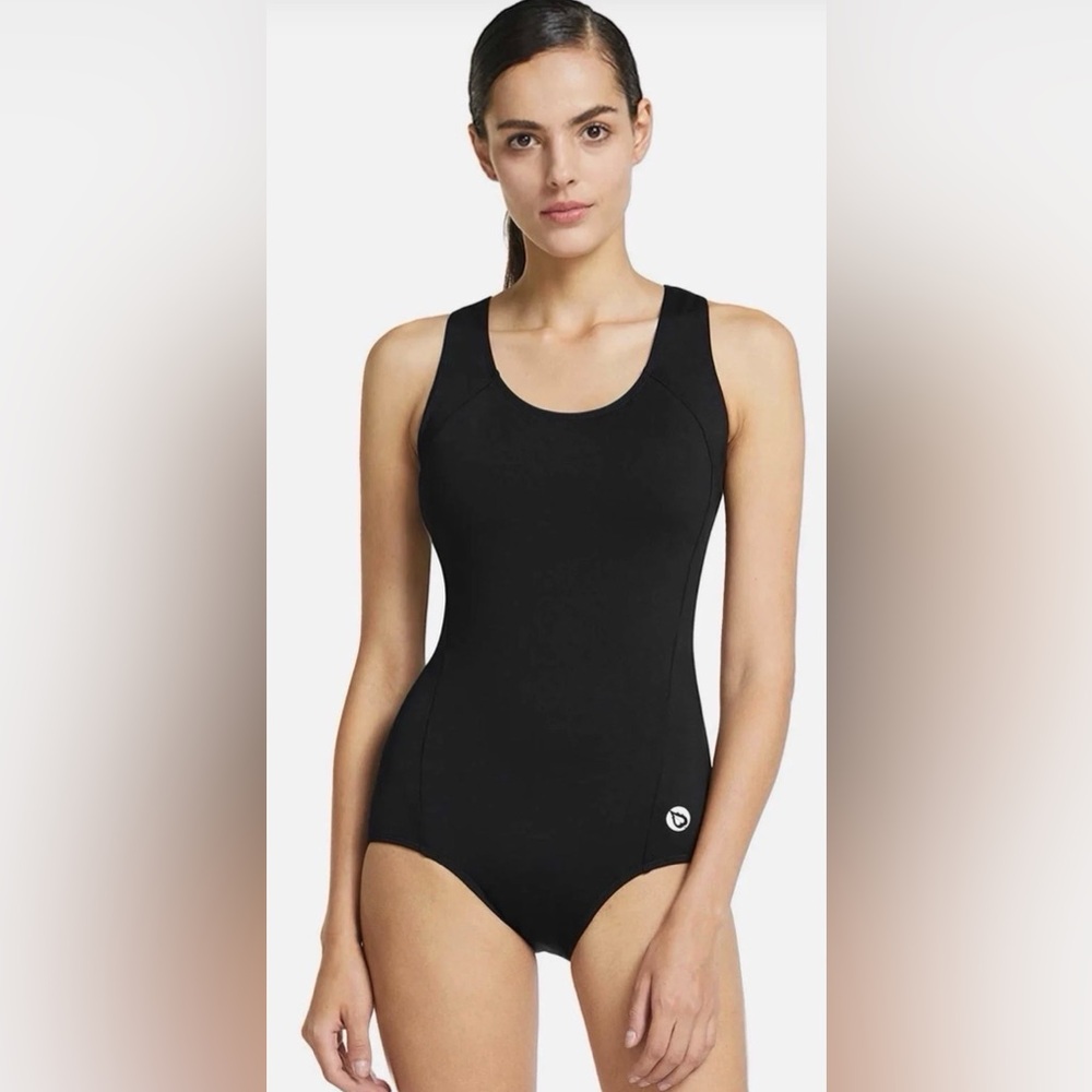 Baleaf Women's Athletic Racerback One-Piece Swimsuit XL Black